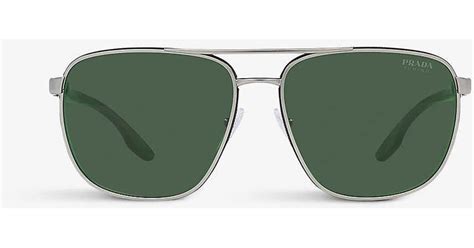 prada ps 50ys|Prada™ PS 50YS Aviator Sunglasses .